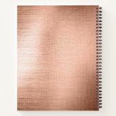 Mobile Notar Quill Rose Gold Brushed Metal Notizblock (Rückseite)