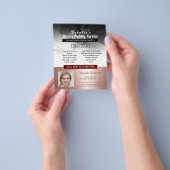 Mobile Notar Service Rose Gold Border Foto Flyer (Gruppe)