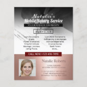 Mobile Notar Service Rose Gold Border Foto Flyer (Vorne)