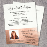 Mobile Notar Service Rose Gold Foto Flyer<br><div class="desc">Werben Sie mit diesem eleganten Flyer für Ihre mobilen Notare.</div>
