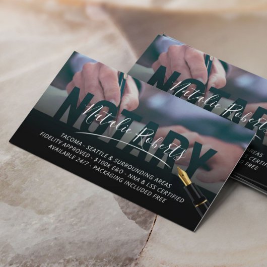 Mobile Notar Signatur Agent Elegante Signatur Visitenkarte