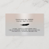 Mobile Notar Signatur Agent Elegantes Silver Foto Visitenkarte (Rückseite)