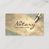 Mobile Notar Signatur Agent Vintag Gold & Bronze Visitenkarte (Vorderseite)