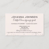 Mobile Notar Silber-Konfetti-Typografie Visitenkarte (Rückseite)