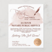 Mobile Notar- und Kreditsignatur Rosa-Gate-Fliege Flyer (Vorne)