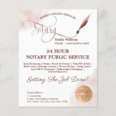 Mobile Notar- und Kreditsignatur Rosa-Gate-Fliege Flyer (Vorne)