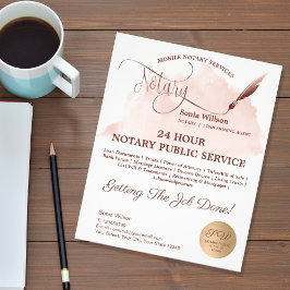 Mobile Notar- und Kreditsignatur Rosa-Gate-Fliege Flyer