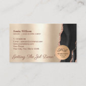 Mobile Notar und Loan Signing Agent Rose Gold Visitenkarte (Rückseite)