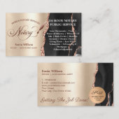 Mobile Notar und Loan Signing Agent Rose Gold Visitenkarte (Vorne/Hinten)