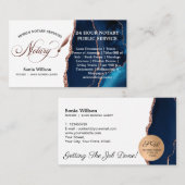 Mobile Notar und Loan Signing Agent Rose Gold Visitenkarte (Vorne/Hinten)