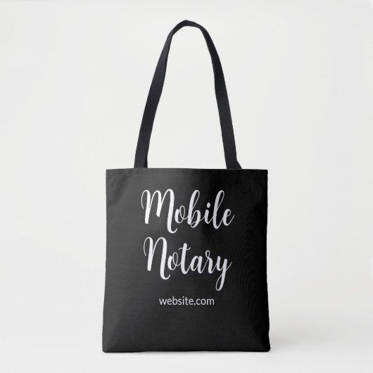 Mobile Notar Website Schwarz Tasche (Vorderseite)