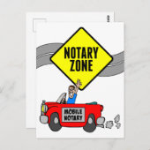 Mobile Notar Zone Gelbe Straße Schild Red Sports C Postkarte (Vorne/Hinten)