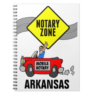 Mobile Notar Zone Red Sports Car Arkansas Notizblock