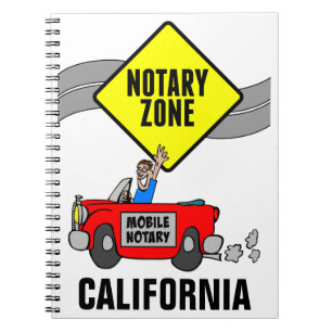 Mobile Notar Zone Red Sports Car California Notizblock