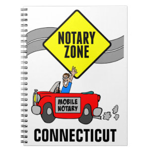 Mobile Notar Zone Red Sports Car Connecticut Notizblock