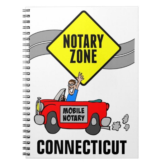 Mobile Notar Zone Red Sports Car Connecticut Notizblock (Vorderseite)