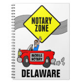 Mobile Notar Zone Red Sports Car Delaware Notizblock (Vorderseite)