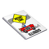 Mobile Notar Zone Red Sports Car Illinois Notizblock (Rechte Seite)