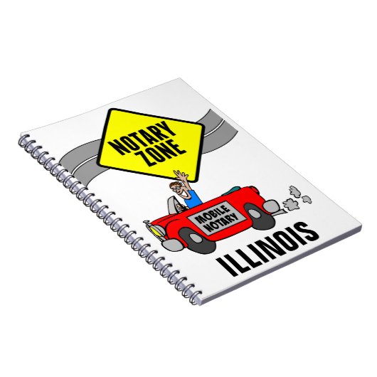 Mobile Notar Zone Red Sports Car Illinois Notizblock (Rechte Seite)