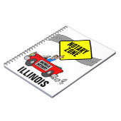 Mobile Notar Zone Red Sports Car Illinois Notizblock (Linke Seite)