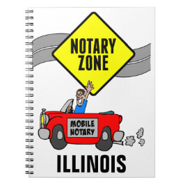 Mobile Notar Zone Red Sports Car Illinois Notizblock