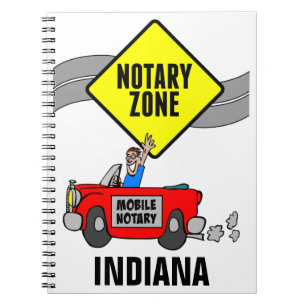 Mobile Notar Zone Red Sports Car Indiana Notizblock