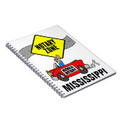 Mobile Notar Zone Red Sports Car Mississippi Notizblock (Rechte Seite)