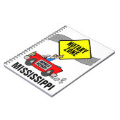 Mobile Notar Zone Red Sports Car Mississippi Notizblock (Linke Seite)