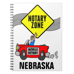 Mobile Notar Zone Red Sports Car Nebraska Notizblock