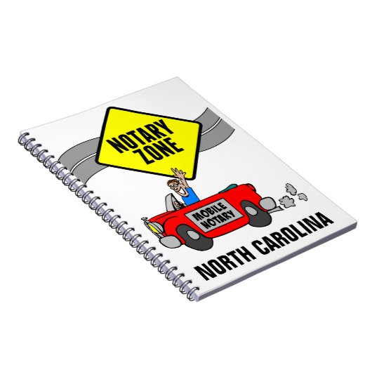 Mobile Notar Zone Red Sports Car North Carolina Notizblock (Rechte Seite)