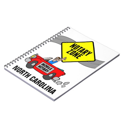 Mobile Notar Zone Red Sports Car North Carolina Notizblock (Linke Seite)