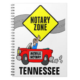 Mobile Notar Zone Red Sports Car Tennessee Notizblock