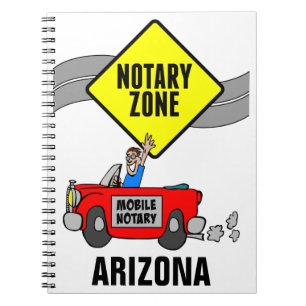 Mobile Notar Zone Roter Sportwagen Arizona Notizblock