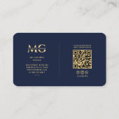 Mobile Notare Public Dark Navy Blue Modern Visitenkarte (Rückseite)