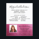 Mobile Notare Service Pink Foil Foto Flyer<br><div class="desc">Werben Sie mit diesem eleganten Flyer für Ihre mobilen Notare.</div>