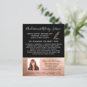 Mobile Notare Service Rose Gold Foto Postkarte (Stehend Vorderseite)