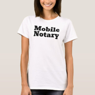 Mobile Notary Black und White T-Shirt
