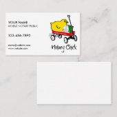 Mobile Notary Chick Red Wagon individuell angepass Visitenkarte (Vorne/Hinten)