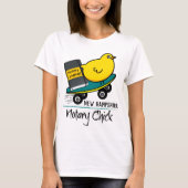 Mobile Notary Chick Rides Skateboard New Hampshire T-Shirt (Vorderseite)