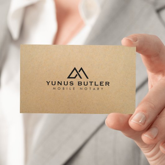 Mobile Notary House Logo Kraft Visitenkarte