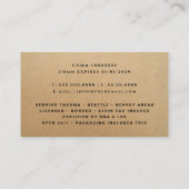 Mobile Notary House Logo Kraft Visitenkarte (Rückseite)