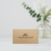 Mobile Notary House Logo Kraft Visitenkarte (Stehend Vorderseite)