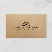 Mobile Notary House Logo Kraft Visitenkarte (Vorderseite)