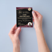 Mobile Notary & Loan Signing Agent Burgundy Gold Flyer (Gruppe)