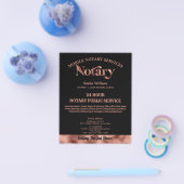 Mobile Notary & Loan Signing Agent Rose Gold Pen Flyer (Einzeln)