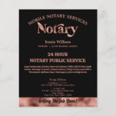 Mobile Notary & Loan Signing Agent Rose Gold Pen Flyer (Vorne)