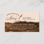 Mobile Notary & Loan Signing Agent Rose Gold Visitenkarte (Vorderseite)