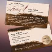 Mobile Notary & Loan Signing Agent Rose Gold Visitenkarte