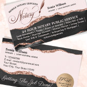 Mobile Notary & Loan Signing Agent Rose Gold Visitenkarte