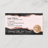 Mobile Notary & Loan Signing Agent Rose Gold Visitenkarte (Rückseite)